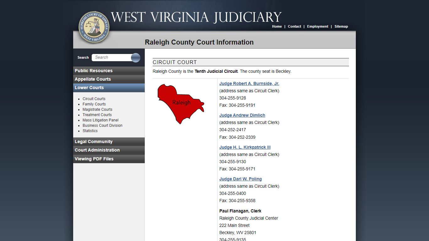 Raleigh County Court Information - West Virginia Judiciary - courtswv.gov